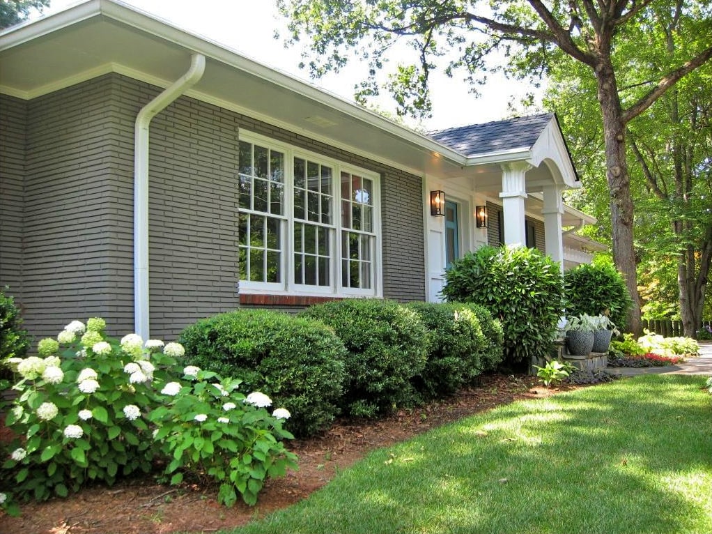 House Painting Exterior Bricks Painted Grey